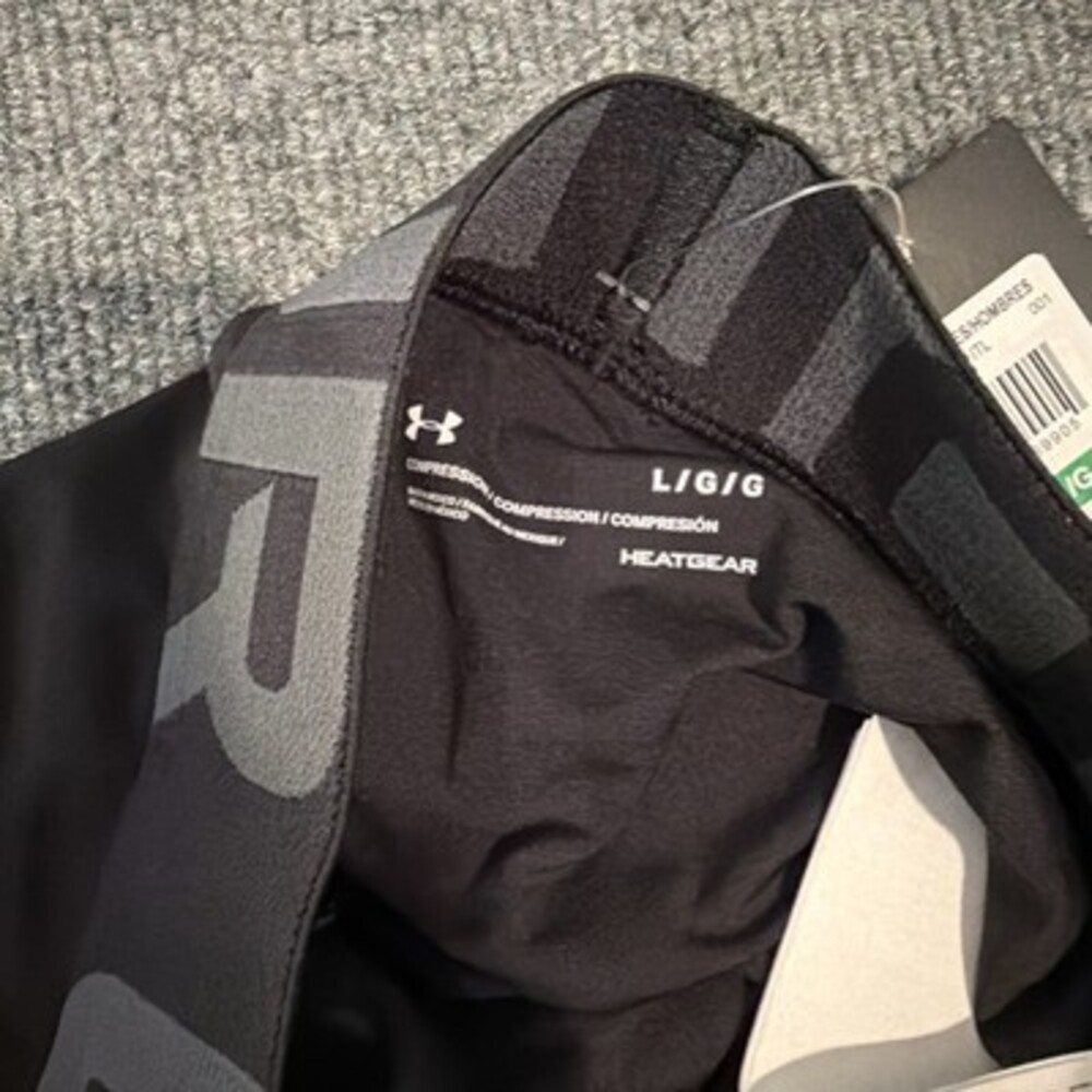 Under Armour Men's Heatgear 3/4 Legging Compression Pants Black Large #166 - Picture 5 of 7